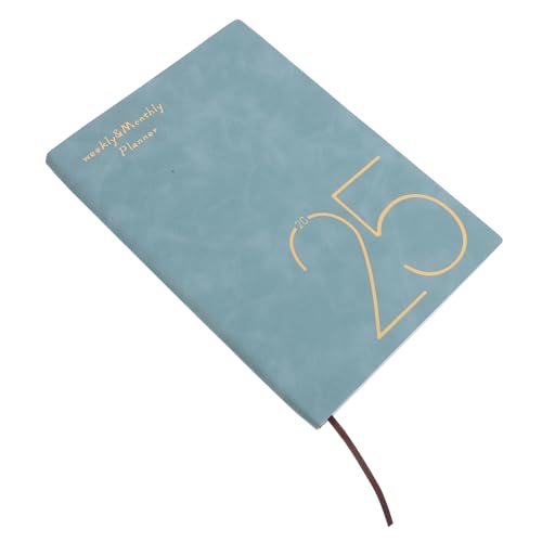 LAPYAPPE Agenda-Buch Notizbuch bürobedarf Notizheft tagebuch bürozubehör Agendaplaner 2025 gelber Planer Schulplaner tragbares Planerbuch bequemer akademischer Planer Dowling-Papier Blue von LAPYAPPE