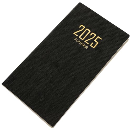 LAPYAPPE Agenda-Buch Notizbuch täglich Notizbücher Kalenderplaner Zeitplan Monatsplaner Notizblock Studenten Agenda Notizblock Haushaltsplaner Buch Schreibbuch Papier Black von LAPYAPPE