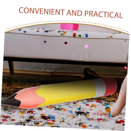 LAPYAPPE Aufblasbarer Großer PVC Bleistift Ballon Lebendige Orangene Dekoration für Klassenzimmer und Schulanfang Robustes Material Reißfest für Party und Raumgestaltung von LAPYAPPE