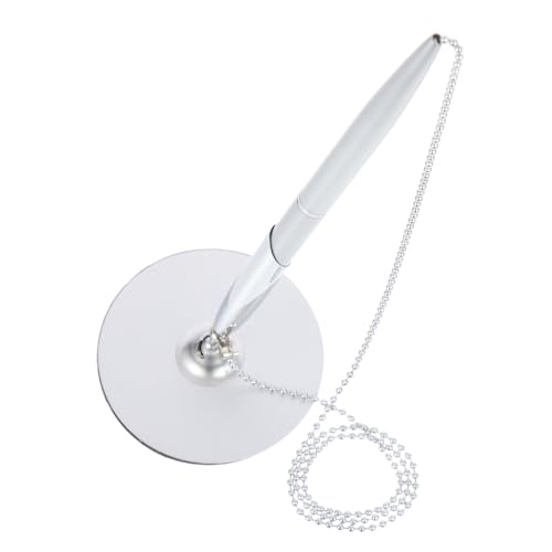 LAPYAPPE Desktop Ketten Kugelschreiber für Büro und Hotel Eleganter Signierstift mit Komfortgriff für Reibungsloses Schreiben für Bank und Empfangsanwendungen Silberfarben LAPYAPPE Desktop Ketten Kugelschreiber für Büro und Hotel Eleganter Signierstift mit Komfortgriff für Reibungsloses Schreiben für Bank und Empfangsanwendungen Silberfarben von LAPYAPPE
