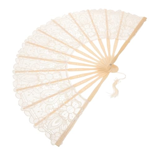 LAPYAPPE Faltbarer Spitzenfächer Eleganter Handfächer Vintage Design mit Quaste für Hochzeiten Tanzaufführungen und Fotografie Tragbar und Leicht LAPYAPPE Faltbarer Spitzenfächer Eleganter Handfächer Vintage Design mit Quaste für Hochzeiten Tanzaufführungen und Fotografie Tragbar und Leicht von LAPYAPPE