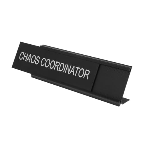 LAPYAPPE Förmiges Aluminiumlegierung Mediator Tischschild Langlebig Leicht Tragbar Klare Beschriftung Schwarzes Lustiges Büro Schild für Flexible Mediationsräume Dekor von LAPYAPPE