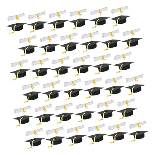 LAPYAPPE Graduation Cap Konfetti Papierdeko für Abschlussfeier Safe Material Einfache Anwendung Partydekoration für Klassenzimmer High School Abschluss Party von LAPYAPPE