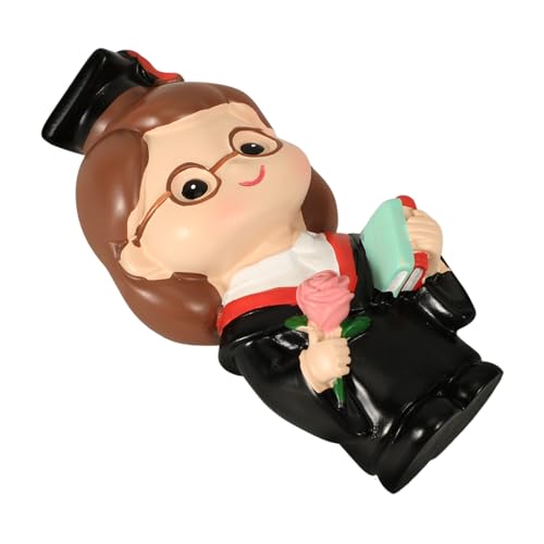 LAPYAPPE Graduation Party Cake Topper Doktorin Resin Figurine Stabile Tortendeko für Abschlussfeier Dessert Tischdekoration von LAPYAPPE
