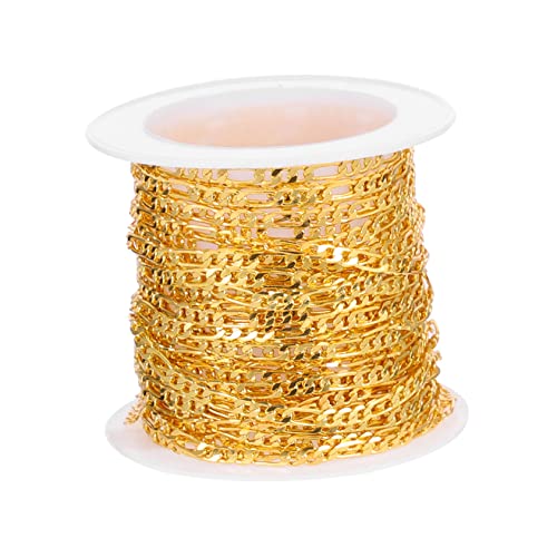 LAPYAPPE Kupfer DIY Schmuckkette Breit Doppelseitige Flach Gepresste Halskettenkette Langlebige Bastelkette für Handgefertigten Schmuck und Zubehör für DIY Schmuckherstellung LAPYAPPE Kupfer DIY Schmuckkette Breit Doppelseitige Flach Gepresste Halskettenkette Langlebige Bastelkette für Handgefertigten Schmuck und Zubehör für DIY Schmuckherstellung von LAPYAPPE