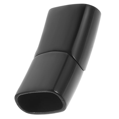 LAPYAPPE Magnetverschluss Schmuckverschluss aus Edelstahl für DIY Armbänder und Halsketten Glänzend Schwarzer Lederbandverschluss Starker Magnet Langlebig und Einfach zu Befestigen von LAPYAPPE