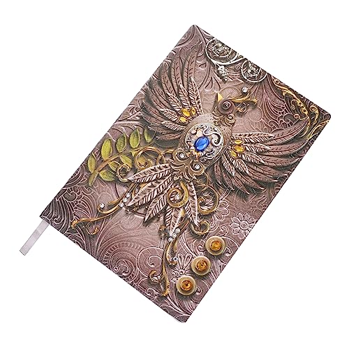 LAPYAPPE Retro Notizbuch mit Geprägtem Deckblatt und Phoenix für Tagebuch Notizen und Reisen Hochwertiger Reise Notizblock für Kreative Sammler von LAPYAPPE