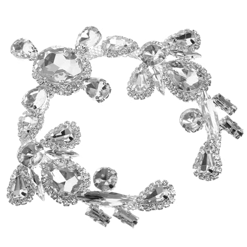 LAPYAPPE Strass Applikation Wasserfall Design aus Kristalllegierung Glitzernde Schuh Taschenverzierung Leichter DIY Schmuck Patch für Kleidung und Accessoires von LAPYAPPE