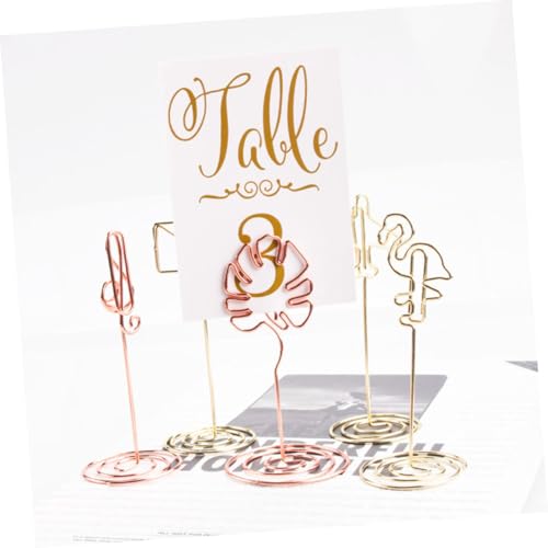 LAPYAPPE Teiliges Hawaii Memo Holder mit Metallclips und Großem Standfuß Kreative Flamingo und Monstera Motive in Roségold Vielseitig als Foto Namens und Notizhalter für Tischdekoration LAPYAPPE Teiliges Hawaii Memo Holder mit Metallclips und Großem Standfuß Kreative Flamingo und Monstera Motive in Roségold Vielseitig als Foto Namens und Notizhalter für Tischdekoration von LAPYAPPE
