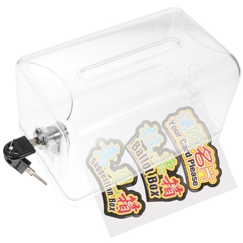 LAPYAPPE Transparente Spendenbox mit Schloss Wahlurne Vorschlagsbox für Sichere Abstimmungen und Spenden für Veranstaltungen und Fundraising Praktische Aufbewahrung für Briefe und Geld LAPYAPPE Transparente Spendenbox mit Schloss Wahlurne Vorschlagsbox für Sichere Abstimmungen und Spenden für Veranstaltungen und Fundraising Praktische Aufbewahrung für Briefe und Geld von LAPYAPPE