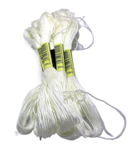 Stickgarn 10 Stück Kreuzstichgarne/Kreuzstich-Stickgarne/benutzerdefinierte Garne, Farben 12 Sticken (Color : 3865, Size : 6 Strands) von LAPooh