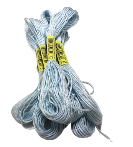 Stickgarn Wählen Sie 10 Fäden, insgesamt 447 Stränge. Fädeln Sie Ihre Farben ein, Stickgarn for Kreuzstich Sticken (Color : 3753, Size : 6 Strands) von LAPooh