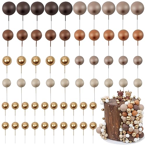 LARDUX 60 PCS Tortendeko Kugel - Backen Kuchen Dekorationen DIY Mini Ballon Cupcake Einsatz für Geburtstag Party Baby Dusche Hochzeit - Braun LARDUX 60 PCS Tortendeko Kugel - Backen Kuchen Dekorationen DIY Mini Ballon Cupcake Einsatz für Geburtstag Party Baby Dusche Hochzeit - Braun von LARDUX