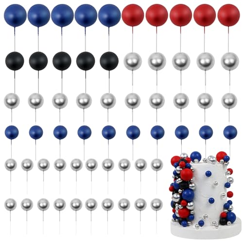 LARDUX 60 PCS Tortendeko Kugel - Backen Kuchen Dekorationen DIY Mini Ballon Cupcake Einsatz für Geburtstag Party Baby Dusche Hochzeit -Rot Schwarz Blau LARDUX 60 PCS Tortendeko Kugel - Backen Kuchen Dekorationen DIY Mini Ballon Cupcake Einsatz für Geburtstag Party Baby Dusche Hochzeit -Rot Schwarz Blau von LARDUX