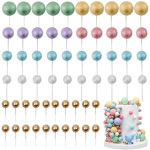 LARDUX 60 PCS Tortendeko Kugel - Boho Backen Kuchen Dekorationen DIY Mini Ballon Cupcake Einsatz für Einhorn Macaron Geburtstag Party Baby Dusche Weihnachten -Regenbogen LARDUX 60 PCS Tortendeko Kugel - Boho Backen Kuchen Dekorationen DIY Mini Ballon Cupcake Einsatz für Einhorn Macaron Geburtstag Party Baby Dusche Weihnachten -Regenbogen von LARDUX