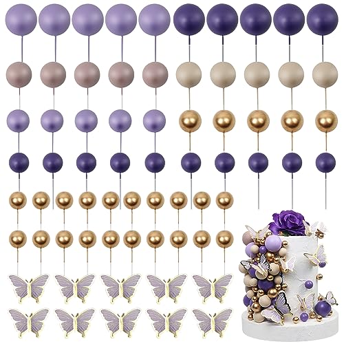 LARDUX 60 PCS Tortendeko Kugel- Schmetterling Kuchen Dekorationen DIY Mini Ballon Cupcake Einsatz für Geburtstag Party Baby Dusche Hochzeit - Lila LARDUX 60 PCS Tortendeko Kugel- Schmetterling Kuchen Dekorationen DIY Mini Ballon Cupcake Einsatz für Geburtstag Party Baby Dusche Hochzeit - Lila von LARDUX