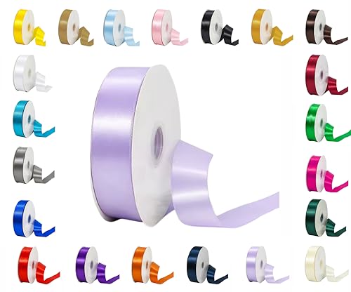 10 m Rollen doppelseitiges Satinband in verschiedenen Breiten und Farben (Flieder, 50 mm x 10 m) von LARRYROO