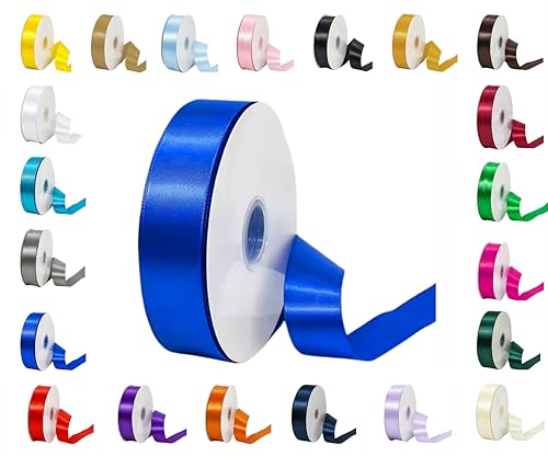 10 m Rollen doppelseitiges Satinband in verschiedenen Breiten und Farben (Königsblau, 50 mm x 10 m) von LARRYROO