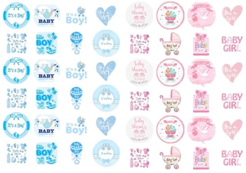 24 vorgeschnittene essbare Kuchendekoration für Babypartys (Mädchen) von LARRYROO