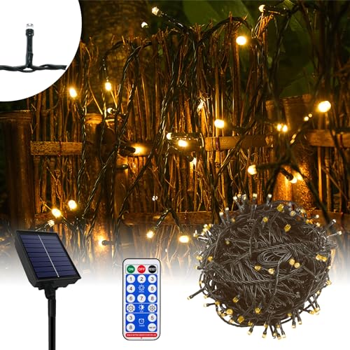 LARS360 30m Solar Lichterkette 300 LEDs, 8 Modi Kupferdraht Solarlichterkette Wasserdicht IP44 Lichterkette Außen Weihnachtsbeleuchtung mit Zeitschaltuhr und Memory-Funktion, Warmweiß LARS360 30m Solar Lichterkette 300 LEDs, 8 Modi Kupferdraht Solarlichterkette Wasserdicht IP44 Lichterkette Außen Weihnachtsbeleuchtung mit Zeitschaltuhr und Memory-Funktion, Warmweiß von LARS360