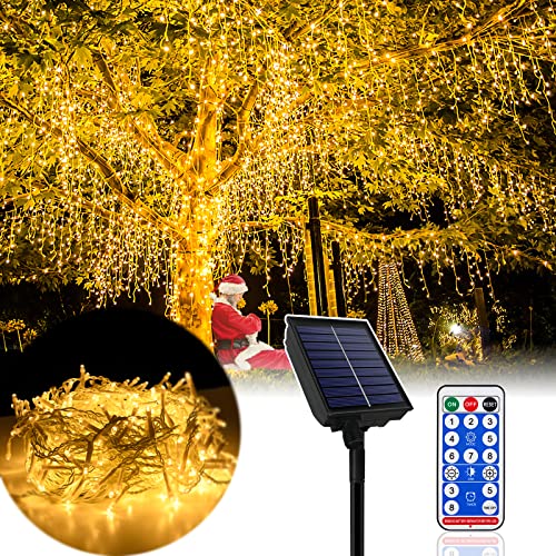 LARS360 Solar Lichterkette Außen Warmweiß 10M 400 LED Weihnachtsbeleuchtung Außen Eisregen Lichterkette, 8 Modi, Timer, Fernbedienung, IP44 für Weihnachten Garten Balkon Hochzeit Party LARS360 Solar Lichterkette Außen Warmweiß 10M 400 LED Weihnachtsbeleuchtung Außen Eisregen Lichterkette, 8 Modi, Timer, Fernbedienung, IP44 für Weihnachten Garten Balkon Hochzeit Party von LARS360