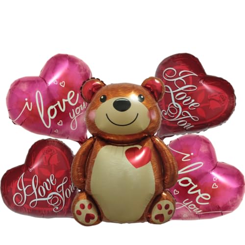 Deko-Herzen, Set mit rosa Luftballons und Herzballons, Set mit metallischen Luftballons, Dekoration zum Valentinstag und zum Jahrestag, für Paare. Deko-Herzen, Set mit rosa Luftballons und Herzballons, Set mit metallischen Luftballons, Dekoration zum Valentinstag und zum Jahrestag, für Paare. von LAS COSAS DE COCÓ