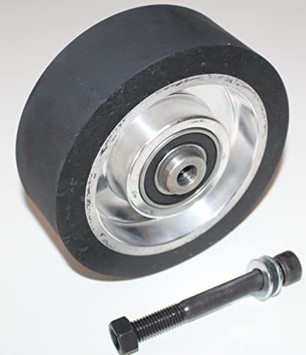 150x50 mm Gummi Kontaktrad Bandschleifmaschine glatte Oberfläche Aluminiumkern - Mit 12 mm Schaft - Bereit zur Montage von LASANA SMART MACHINES