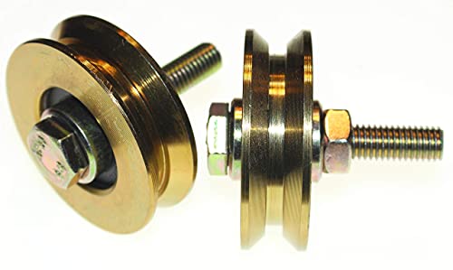 LASANA SMART MACHINES Laufrollen Schiebetür (V58-10) - Packung mit 2 Schiebetor-Rädern - Torrollen Riemenscheiben-Rädern - V-Rillen-Stahlräder - Keilriemenscheibe 58 mm Durchmesser; 10 mm Welle von LASANA SMART MACHINES