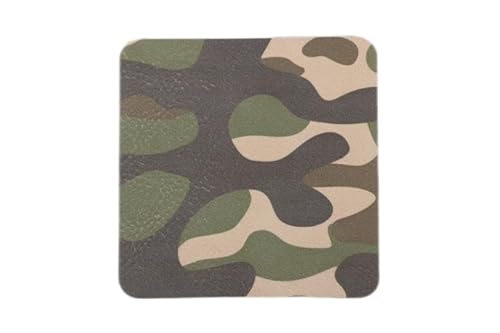 6,3 cm große, runde, blanko, laserbare Kunstleder-Hut-Patches mit selbstklebenden Kunstleder-Patches für Hüte, individuelle Stoffreparatur, Nähen, Laserzubehör (Camo 01 / Schwarz, 25) von LASER GIFT