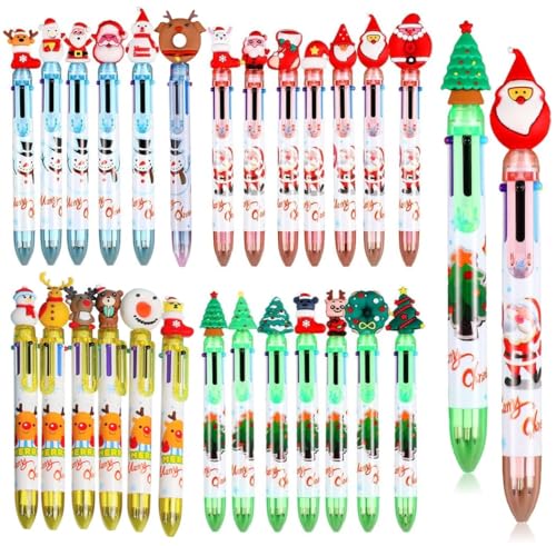 LATERN 27 Stück Weihnachts Kugelschreiber, 6-in-1 Mehrfarbiger Einziehbarer Shuttle Stift 16CM Weihnachtsbaum Schneemann Rentier Weihnachtsmann Tintenroller für Strumpffüller Gastgeschenke (27 Stile) LATERN 27 Stück Weihnachts Kugelschreiber, 6-in-1 Mehrfarbiger Einziehbarer Shuttle Stift 16CM Weihnachtsbaum Schneemann Rentier Weihnachtsmann Tintenroller für Strumpffüller Gastgeschenke (27 Stile) von LATERN