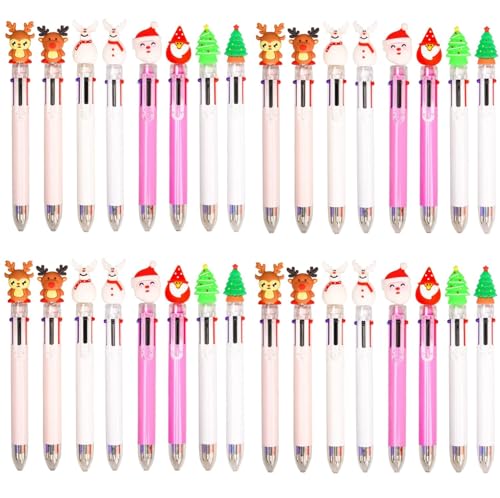 LATERN 32 Stück Weihnachts Kugelschreiber, 6-in-1 Mehrfarbiger Einziehbarer Shuttle Stift 18CM Weihnachtsbaum Schneemann Rentier Weihnachtsmann Tintenroller für Weihnachtsfüller Gastgeschenke -8 Stile LATERN 32 Stück Weihnachts Kugelschreiber, 6-in-1 Mehrfarbiger Einziehbarer Shuttle Stift 18CM Weihnachtsbaum Schneemann Rentier Weihnachtsmann Tintenroller für Weihnachtsfüller Gastgeschenke -8 Stile von LATERN