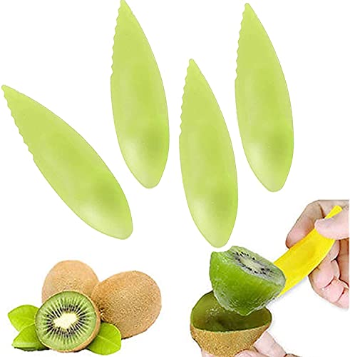 LATRAT 10 stücke Kiwi Kunststoff Löffel Obst Peeler Cutter, Slicer Peeler Cutter für Küchenhelfer, Kiwi-Schäler, Löffel, Kunststofflöffel, Obstmesser, zufällige Farben von LATRAT