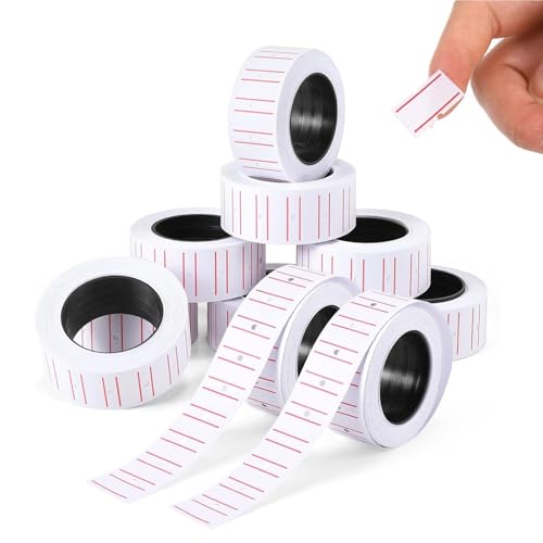 LATRAT 20 Rollen 10.000 Stück insgesamt Preisschilder, 21 mm x 12 mm Feuerwaffen-Preisetiketten, 500 Stück pro Rolle von LATRAT