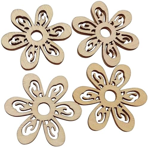 LATRAT 20 Stücke Blumen Holzscheiben zum Basteln und Bemalen Holz Streudeko Streuteile Baumscheiben Naturholzscheiben DIY Holzanhänger für Rustikale Hochzeit Tischdeko LATRAT 20 Stücke Blumen Holzscheiben zum Basteln und Bemalen Holz Streudeko Streuteile Baumscheiben Naturholzscheiben DIY Holzanhänger für Rustikale Hochzeit Tischdeko von LATRAT
