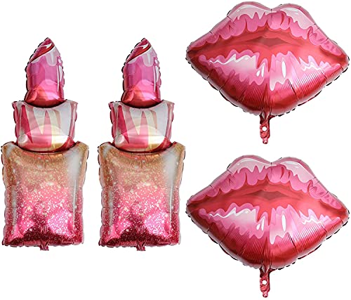 LATRAT 4Pcs Luftballons Aluminium Film Lippenstift Lip Ballon Geburtstag Party Dekore, Lippe Folie Ballon Hochzeit Party Mylar Ballons für Valentin's Day Engagement Party Dekoration LATRAT 4Pcs Luftballons Aluminium Film Lippenstift Lip Ballon Geburtstag Party Dekore, Lippe Folie Ballon Hochzeit Party Mylar Ballons für Valentin's Day Engagement Party Dekoration von LATRAT