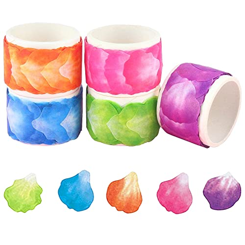 LATRAT 5 Rollen Blütenblätter Washi Tape Set, Washi Klebeband mit Blumenblättern, DIY Blumen Washi Tape, 5 Farben, für Scrapbooking, Basteln und Geschenkverpacken LATRAT 5 Rollen Blütenblätter Washi Tape Set, Washi Klebeband mit Blumenblättern, DIY Blumen Washi Tape, 5 Farben, für Scrapbooking, Basteln und Geschenkverpacken von LATRAT