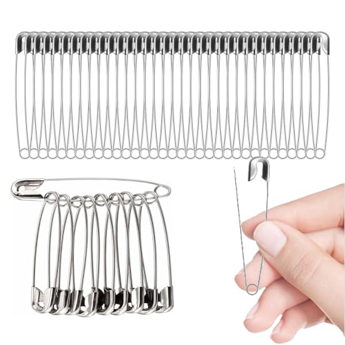 LATRAT 500 Stück, 45 mm Sicherheitsnadeln, Sicherheit Pins für Decken, Strickwaren, Kleidung und Kunsthandwerk von LATRAT