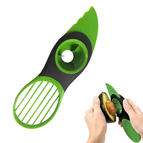 LATRAT Avocadoschneider,Avocado Schneider 3 in 1,Shea Corer Butter Obst Schäler Cutter Zellstoff Separator Kunststoff Messer Küche Gemüse Werkzeuge Küche Gadgets von LATRAT