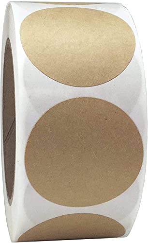 LATRAT Kraftpapier Aufkleber 500 Stück auf Rolle 1 Zoll Runde Braun, Selbstklebende Klebeetiketten aus natürlichem Kraftpapier, rund LATRAT Kraftpapier Aufkleber 500 Stück auf Rolle 1 Zoll Runde Braun, Selbstklebende Klebeetiketten aus natürlichem Kraftpapier, rund von LATRAT