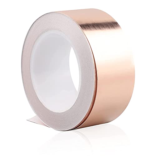 LATRAT Kupferfolienband, selbstklebendes Kupferband, 50 mm x 20 m, Kupferband Selbstklebend Klebeband Schneckenband Schneckenschutz,Elektro Reparatur Band LATRAT Kupferfolienband, selbstklebendes Kupferband, 50 mm x 20 m, Kupferband Selbstklebend Klebeband Schneckenband Schneckenschutz,Elektro Reparatur Band von LATRAT