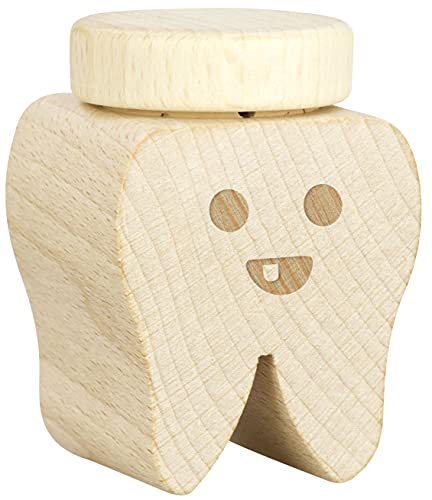 LAUBLUST Milchzahndose Holz mit Deckel - Zahn Design & Smiley Gravur | Andenken an Kindheit - Geschenk für Kinder LAUBLUST Milchzahndose Holz mit Deckel - Zahn Design & Smiley Gravur | Andenken an Kindheit - Geschenk für Kinder von LAUBLUST