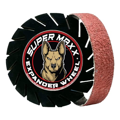 LAUCO Super Maxx Expander Wheel Expander Wheel Kit kompatibel mit Winkelschleifer, 11,4 cm, 5 x schnelleres Schleifen, Kit enthält 1 Schleifband mit Körnung 80 LAUCO Super Maxx Expander Wheel Expander Wheel Kit kompatibel mit Winkelschleifer, 11,4 cm, 5 x schnelleres Schleifen, Kit enthält 1 Schleifband mit Körnung 80 von LAUCO