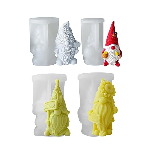LAUDLY 3D-Kerzenformen für Kerzen, Epoxidharz, handgefertigt, Wachs, Seife, Dekorationen, 4 Stück LAUDLY 3D-Kerzenformen für Kerzen, Epoxidharz, handgefertigt, Wachs, Seife, Dekorationen, 4 Stück von LAUDLY