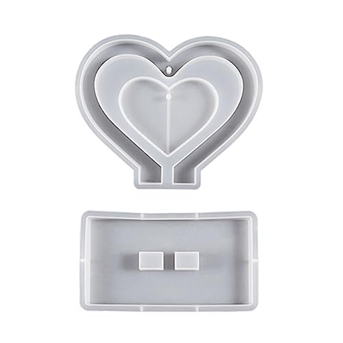 LAUDLY Silikonform für Fotorahmen, mit Sockel, 3D-Liebes-Spleißen, Epoxidharz, Guss, Anhängerformen, Ornament, Heimdekoration LAUDLY Silikonform für Fotorahmen, mit Sockel, 3D-Liebes-Spleißen, Epoxidharz, Guss, Anhängerformen, Ornament, Heimdekoration von LAUDLY