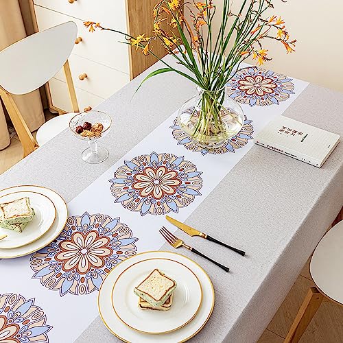 Exquisite Tischdecken, 120 x 160 cm, Tischdecke abwischbar, Tischdecke aus PVC-Kunststoff, abwischbar, wasserdicht, quadratischer Esstischbezug von LAUMOE