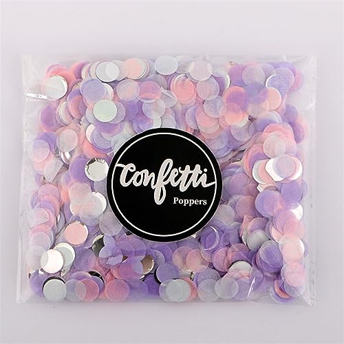 1 cm, 10 g/Beutel, Papier-Konfetti, gemischte Farben, für Hochzeit, Geburtstag, Party, Dekoration, rund, Seidenpapier für transparente Luftballons, Geburtstagsdekoration für Mädchen (wie Bild 17) von LAUOFSHA