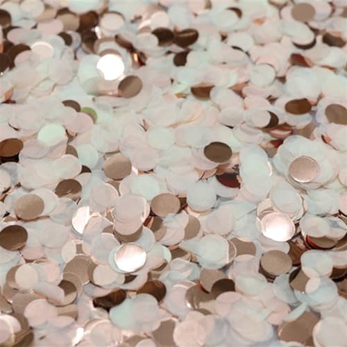 1 cm, 10 g/Beutel, gemischte Farben, Metallic-Roségold, Mini-Konfetti-Punkte, Füllballons, Babyparty, Hochzeit, Verlobung, Dekoration, Geburtstagsdekoration für Mädchen (A) von LAUOFSHA