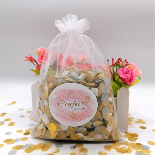 1 cm, 20 g/Beutel, magisches Gold-Papier-Konfetti, Hochzeit, Sprinke, Push-Pop, Mädchen, Babyparty, Einhorn, Party, Geburtstagsdekoration, Geburtstagsdekoration für Mädchen (Baa16 Goldbraun) von LAUOFSHA