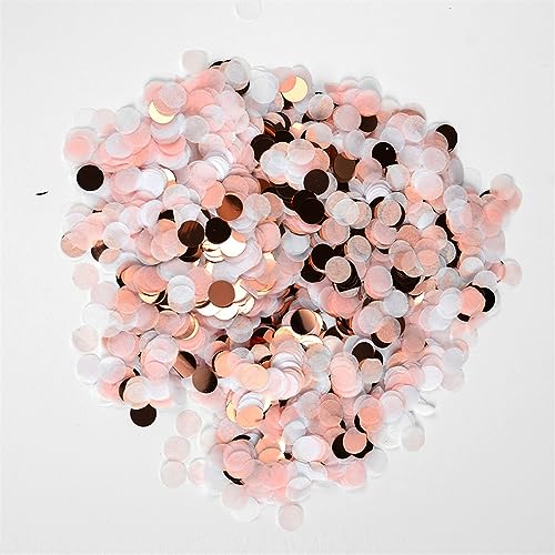 1 cm-1,5 cm, 10 g/Beutel Melange-Papier-Konfetti, Konfetti, Hochzeit, Geburtstag, Party, Dekoration, rund, transparent, gefüllt, Ballon, Konfetti, Geburtstagsdekoration für Mädchen (12) von LAUOFSHA