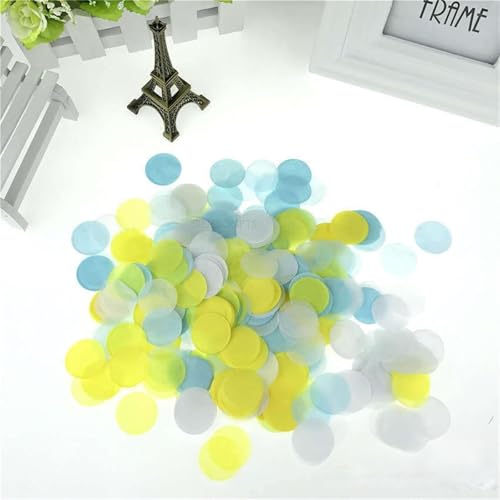10 g pro Beutel, 2,5 cm, helle Farben, rund, Seidenpapier, Konfetti-Streusel für Ballon, Hochzeit, Geburtstag, Party, Tischdekoration, Geburtstagsdekoration für Mädchen (PT28) von LAUOFSHA